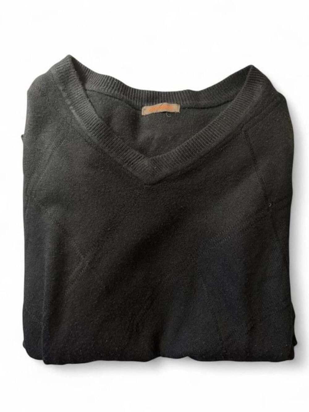 Dockers Black Textured V-Neck Sweater Men’s Large
